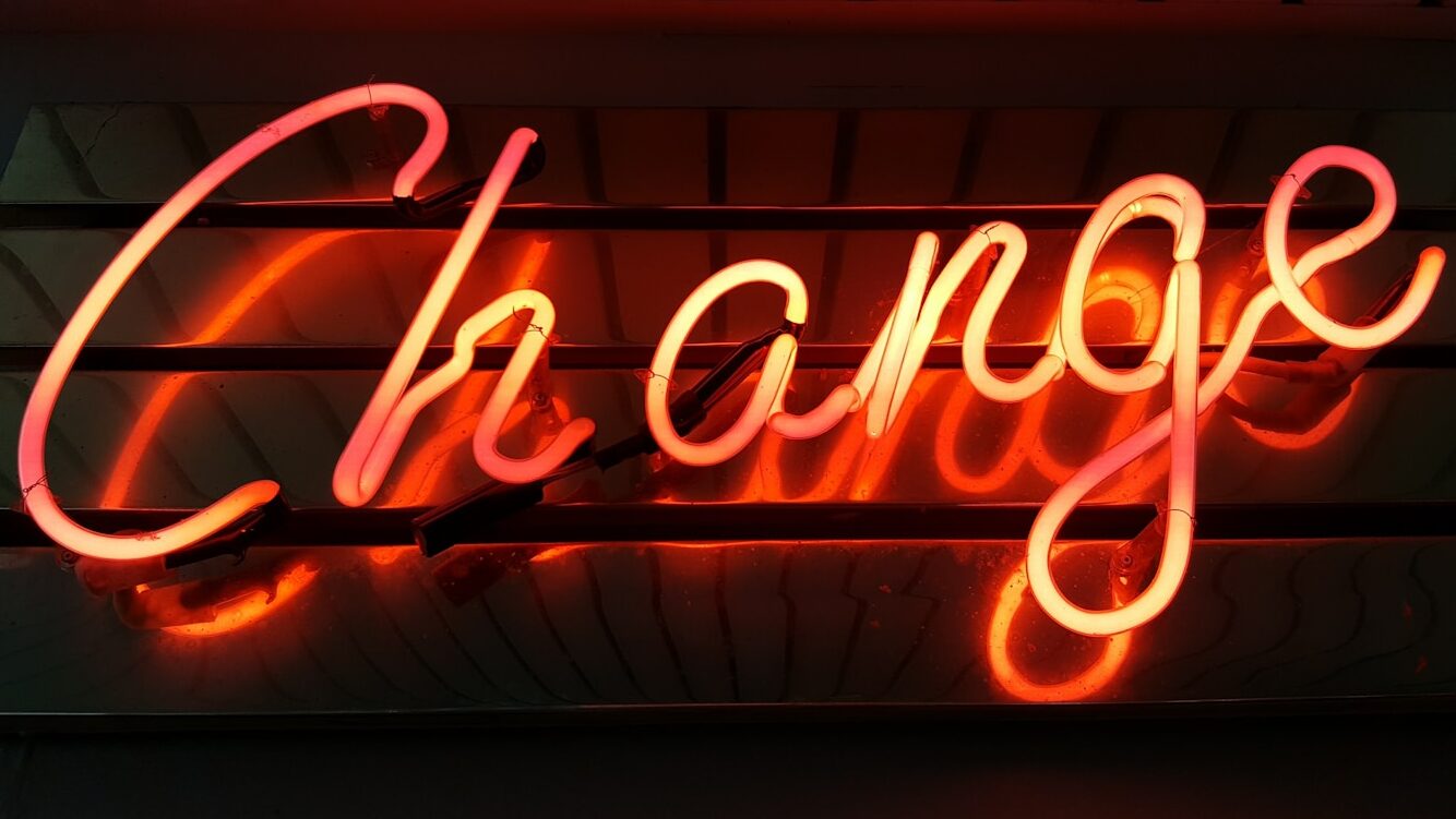 Change neon light signage